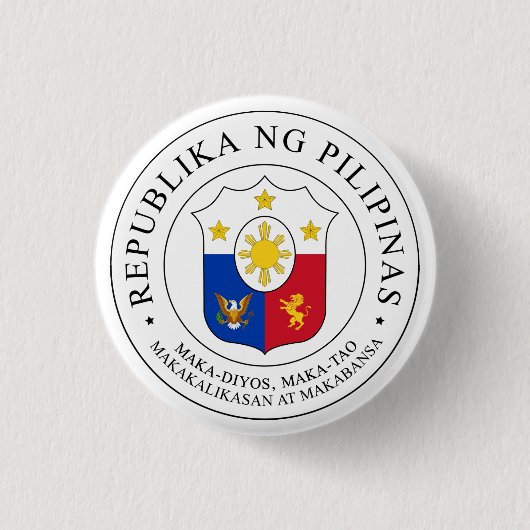 Grosses Siegel der Republik der Philippinen Button (Vorderseite)