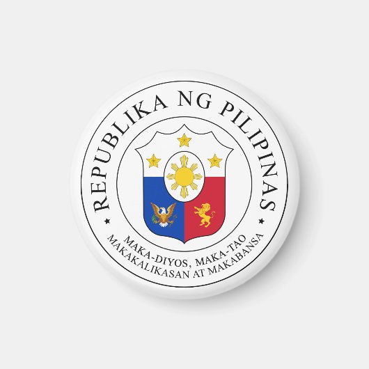 Grosses Siegel der Republik der Philippinen Magnet (Vorne)