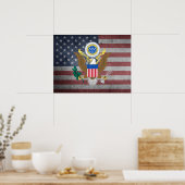 Grosses Siegel der Staaten Poster (Küche)