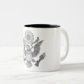 Grosses Siegel der USA (USA) Zweifarbige Tasse (VorderseiteRechts)