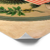 Grosses Siegel der Vereinigten Staaten, c.1850 Poster (Ecke)