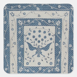 Grosses Siegel der Vereinigten Staaten-Quilt Quadratischer Aufkleber