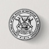 Großes Siegel des Staat von Michigan Button (Vorderseite)