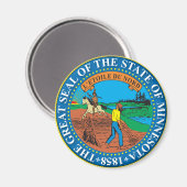 Grosses Siegel des Staat von Minnesota Magnet (Vorderseite/Rückseite)