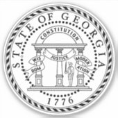 Grosses Siegel Georgiens Aufkleber (Vorderseite)