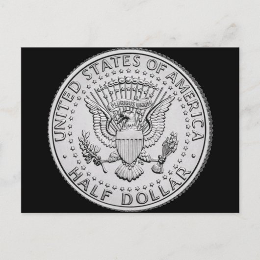 Grosses Siegel in den USA - halber Dollar Postkarte (Vorderseite)