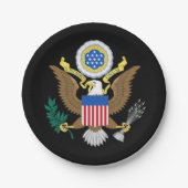 Großes Siegel von Vereinigten Staaten Pappteller (Vorderseite)