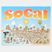 Grosses SoCal Fleece-Blanket Fleecedecke (Vorderseite (Horizontal))
