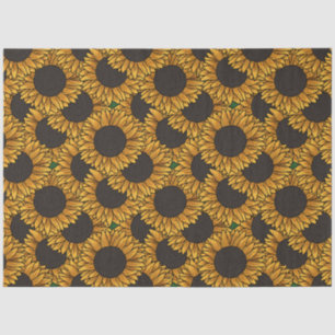 Großes Sonnenblumenfeld-Tissuepapier Seidenpapier