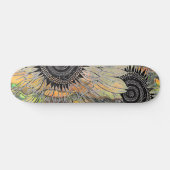 Großes Sonnenblumenskateboard Skateboard (Horizontal)