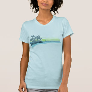 Großes Sonnenuntergang-Damen-T-Shirt T-Shirt
