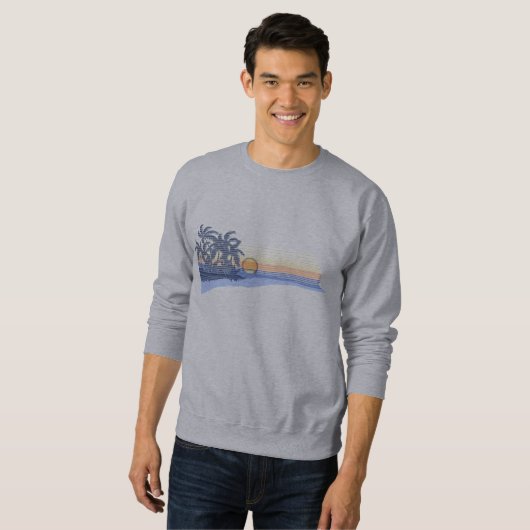 Großes Sonnenuntergang-Hawaiianer-Sweatshirt Sweatshirt (Vorne ganz)
