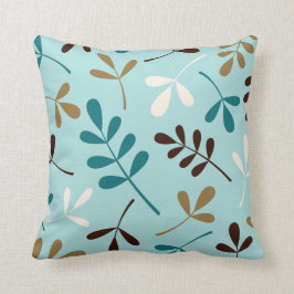 Großes sortiertes Blätter-Knickenten-Sahnegold Kissen