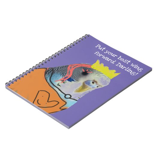 Grosses, spiralgekröntes Parakeet-Notebook Notizblock (Linke Seite)