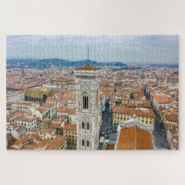 Großes Stadtbild mit Turmglocke, Florenz, Italien Puzzle