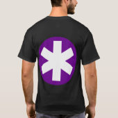 Großes Sternchen - Deep Purple und Weiß T-Shirt (Rückseite)