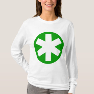 Großes Sternchen - Grün und Weiß T-Shirt