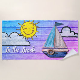 Grosses Strandtuch Zum Beach Psychedelic