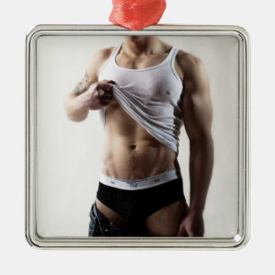 großes Stück 41786a Silbernes Ornament