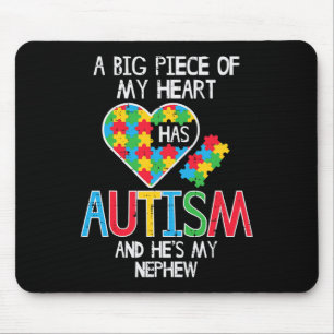 Großes Stück meines Herzens hat Autismus Nephew Be Mousepad