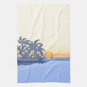 Großes Sunset Hawaiian Küchenhandtuch Küchentuch