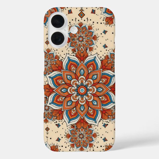 großes, symmetrisches Mandala-Design Case-Mate iPhone Hülle (Rückseite)