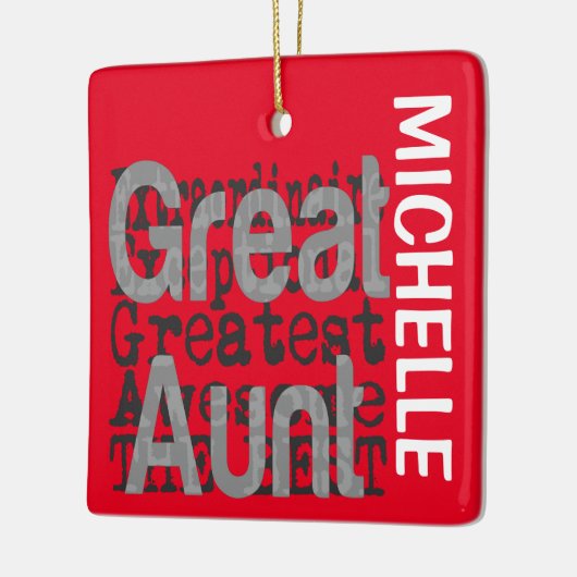 Großes Tante Extraordinaire CUSTOM Keramikornament (Links)