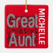Großes Tante Extraordinaire CUSTOM Keramikornament (Rückseite)