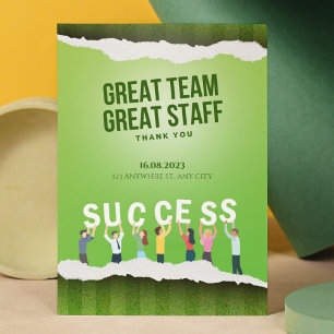 Großes Team Große Mitarbeiter Vielen Dank Einladung