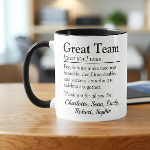 Großes Team - Personalisierte Mitarbeiterbewertung Tasse