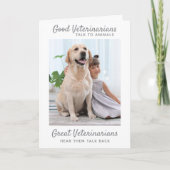 Großes tierärztliches Personalisiertes Tier-Foto Dankeskarte (Vorderseite)