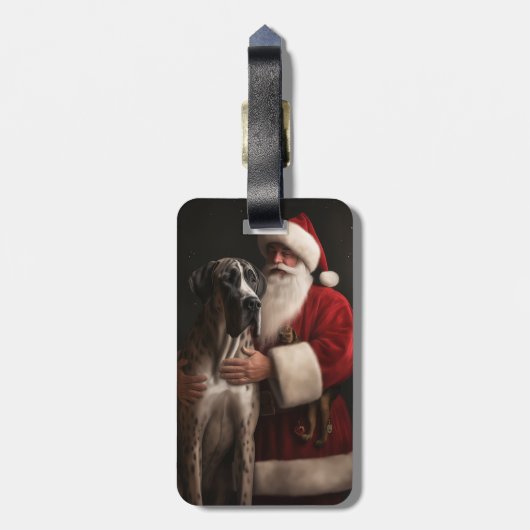 Großes Tor mit Weihnachtsfeiertag Gepäckanhänger (Rückseite vertikal)