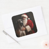 Großes Tor mit Weihnachtsfeiertag Quadratischer Aufkleber (Umschlag)