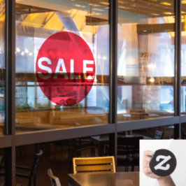 Grosses, transparentes Rotes Fenster Verkauf Zeich Fensteraufkleber