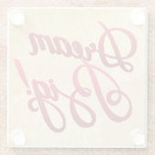 Großes Traumrot Glasuntersetzer (Rückseite)