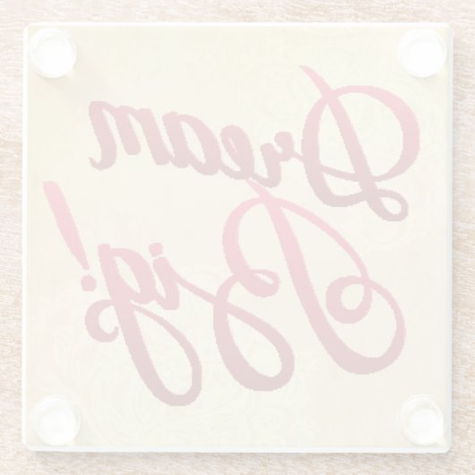 Großes Traumrot Glasuntersetzer (Rückseite)