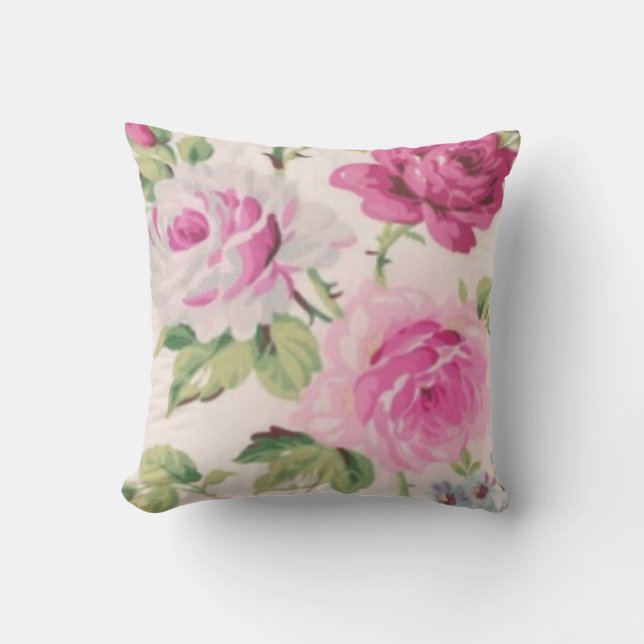 Großes trendy Rosen-Shabby Chic Vintages mit Kissen (Vorderseite)