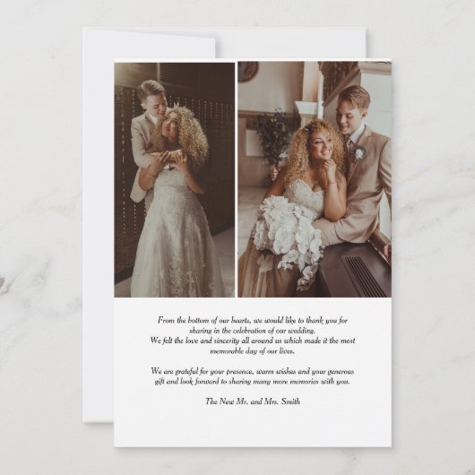 Grosses tropisches Dankeschön-Karte mit botanische Einladung (Rückseite)