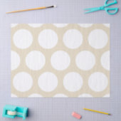 Großes Tupfen-Muster: Beige Seidenpapier (Basteln)