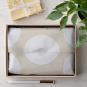 Großes Tupfen-Muster: Beige Seidenpapier (Geschenk)