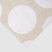 Großes Tupfen-Muster: Beige Seidenpapier (Detail)