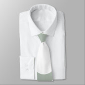 Großes Tupfen-Muster: Neutrales Grün Krawatte (Gebunden)