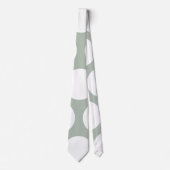 Großes Tupfen-Muster: Neutrales Grün Krawatte (Vorderseite)