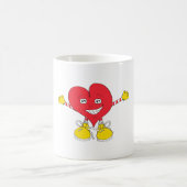 Großes Umarmungs-Herz Kaffeetasse (Mittel)
