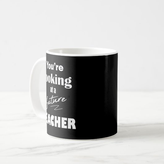 Großes Uni-Abschluss-Geschenk für eine zukünftige Kaffeetasse (Vorderseite Links)