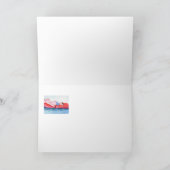 Großes Vati-Schwein, das auf Floss-Karte schwimmt Karte (Innenseite)