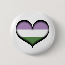 Großes Vektor Herz in Genderqueer Flag Farbe
