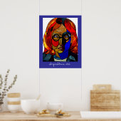 Grosses, verkleidetes Glasposter von Sergio Solomo Poster (Küche)