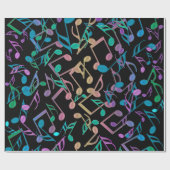 Großes Verpackungs-Papier des Musiknoten-4 Geschenkpapier (Flach)