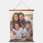 Grosses vertikal 1 Foto - Unten Familientext Wandteppich Mit Holzrahmen (Vorderseite)